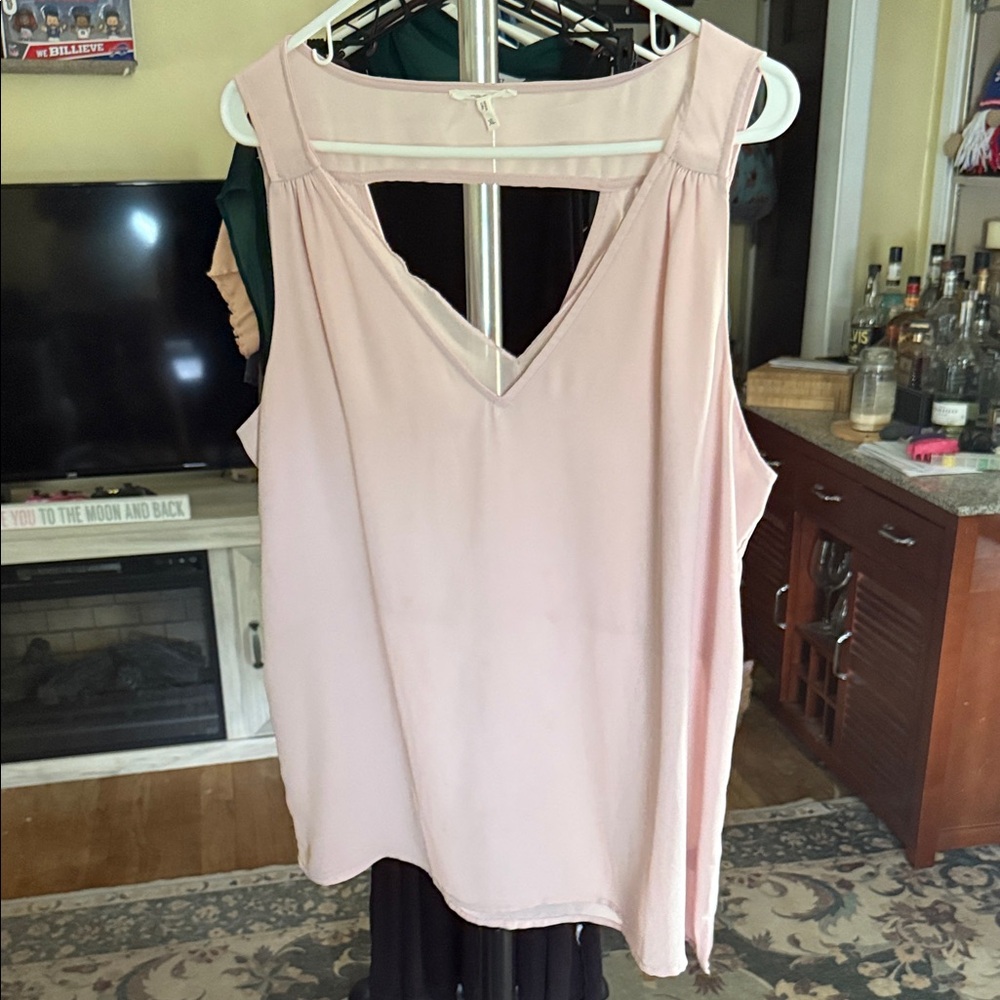 Pink silk blouse